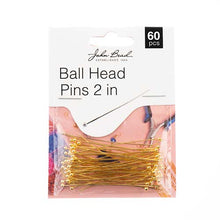 Load image into Gallery viewer, Ball Head Pins 2in (gold)
