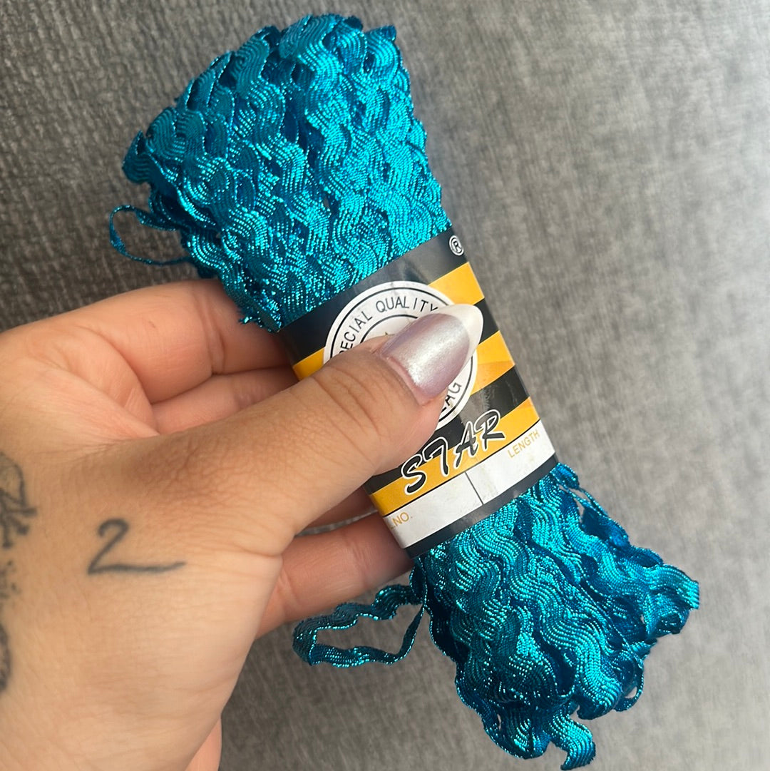 Metallic Light Blue 15yards Ric Rac Bundle – 4 Generations Creations