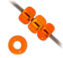 Load image into Gallery viewer, (Vial Miyuki Seed Bead 11/0) Orange Silver Lines
