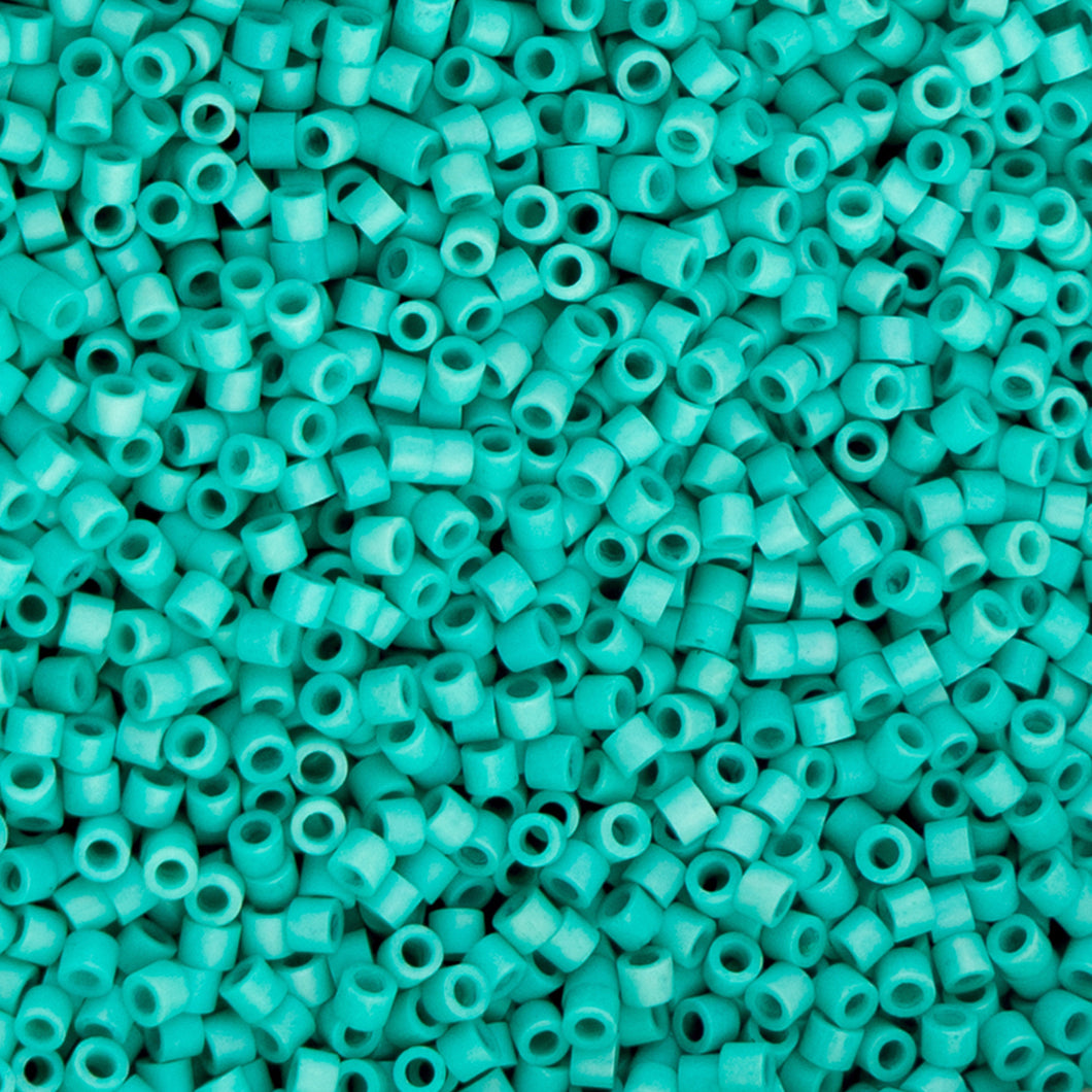 11/0 Cylin Bead Matte - Opaque Turquoise Green