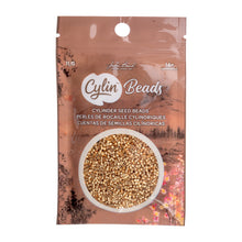 Load image into Gallery viewer, 11/0 Cylin Bead ElectroGold Coat
