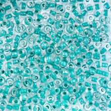 Load image into Gallery viewer, (Vial Czech Size 6/0) Trans. Crystal C/L Mint Green Luster Terra Dyed
