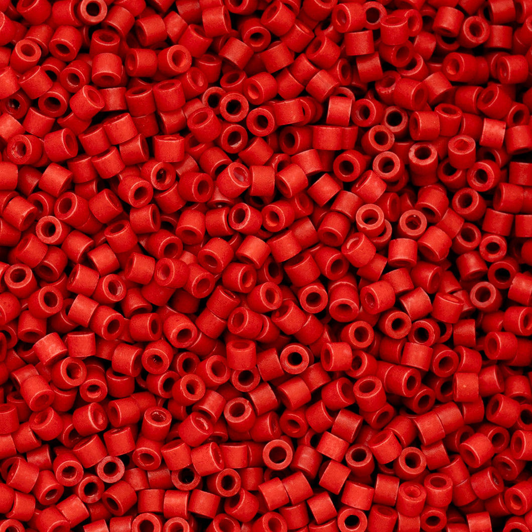 11/0 Cylin Bead Red Matte