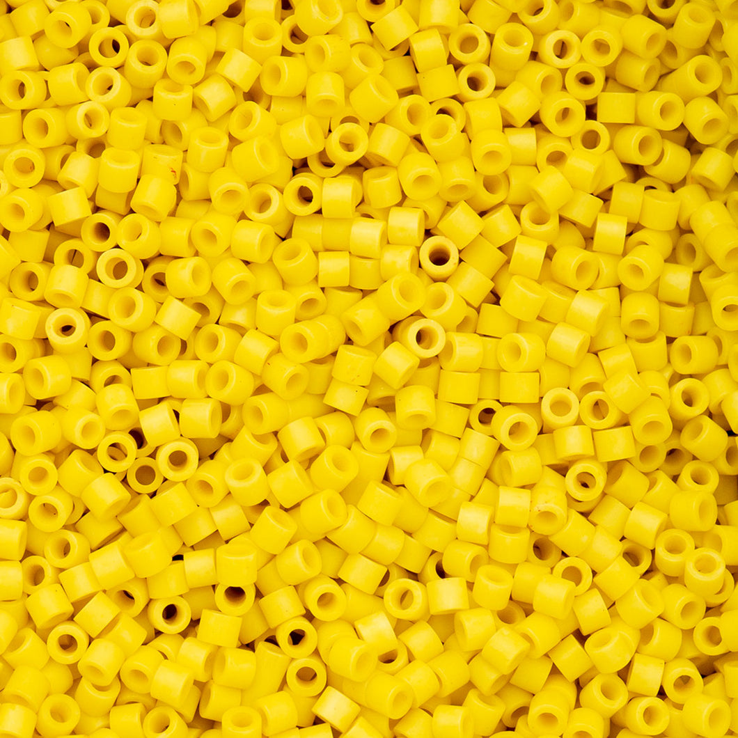 11/0 Cylin Bead Opaque Yellow Matte
