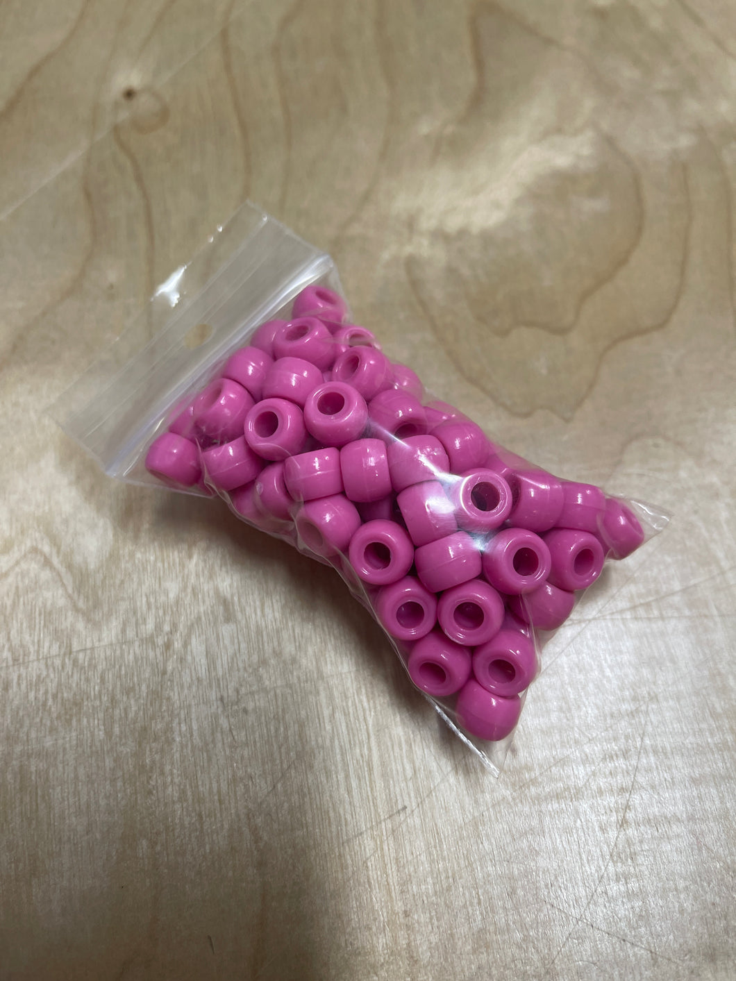 9mm Crow/Pony Bead: Opaque Hot Pink Mini Bag