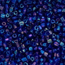 Load image into Gallery viewer, (Czech Seed Bead 9/0 3Cut Vial) Transparent Navy Blue Iris

