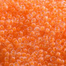 Load image into Gallery viewer, (Vial Miyuki Seed Bead 11/0) Orange Luminous Neon C/L
