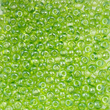 Load image into Gallery viewer, (Vial Czech Size 6/0) Transparent Lime Green Luster
