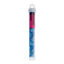 Load image into Gallery viewer, (Vial Czech Size 6/0) Blue/Aqua Transparent Mix
