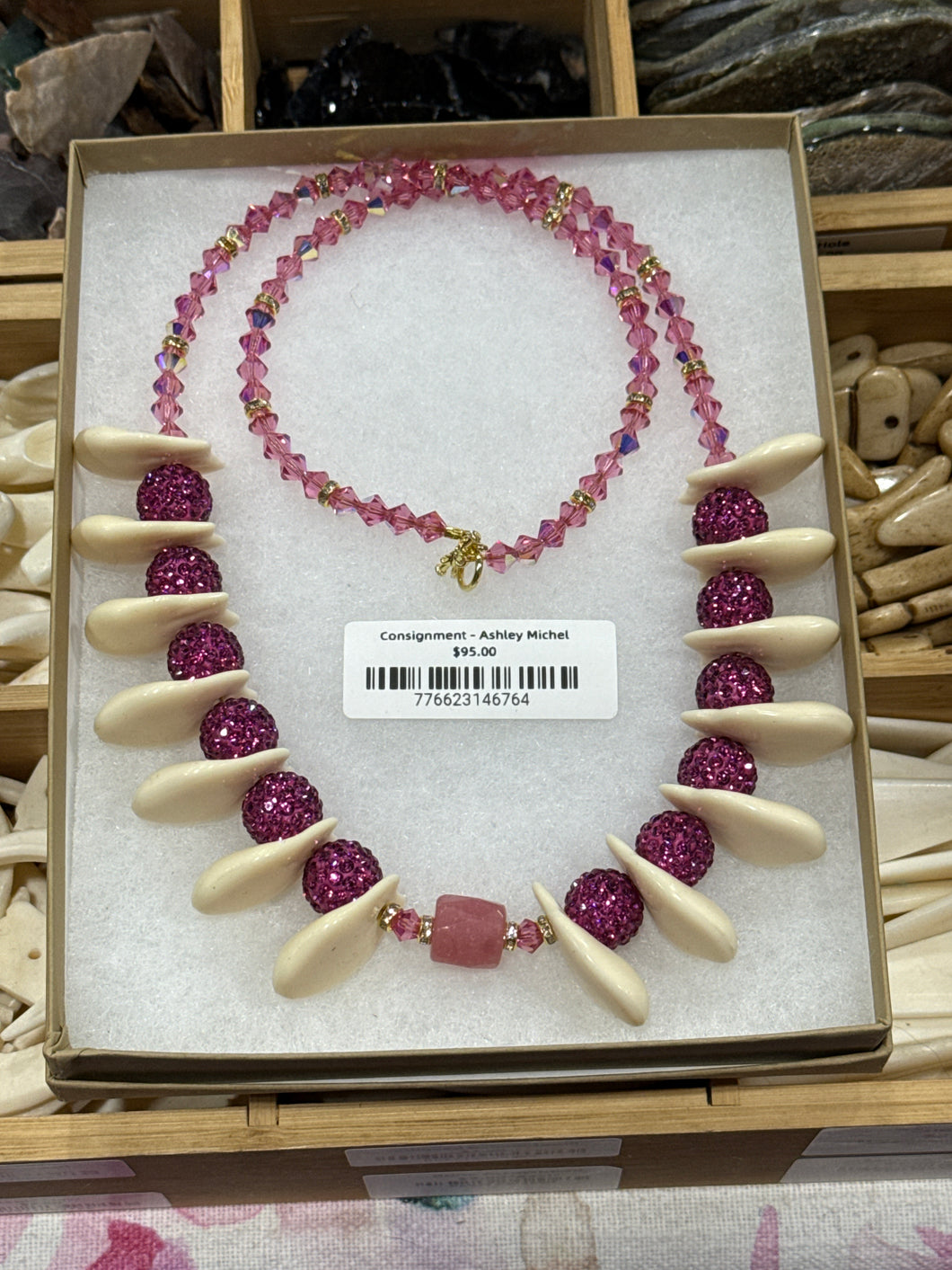 Ashley Michel - Immitation Elk Teeth Necklace