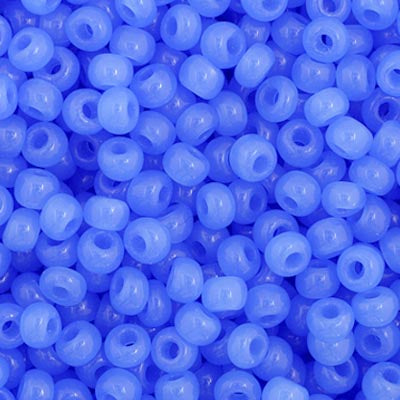 11/0 Seedbead Blue Oily Opaque
