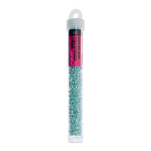 Load image into Gallery viewer, (Vial Czech Size 6/0) Trans. Crystal C/L Mint Green Luster Terra Dyed

