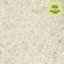Load image into Gallery viewer, 11/0 Cylin Bead Glow in Dark AB - White to Turquoise
