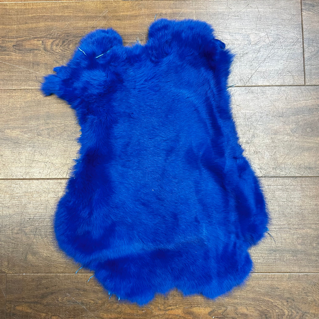 (Canada Only) Blue Dyed Rabbit Fur