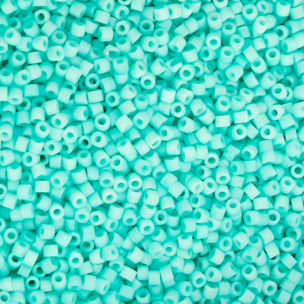 11/0 Cylin Bead Matte Macaron - Green Turquoise