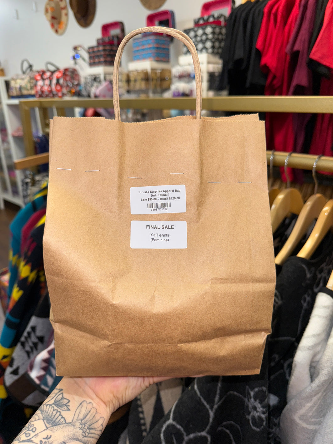 Unisex Surprise Apparel Bag (Adult Small) *FINAL SALE*