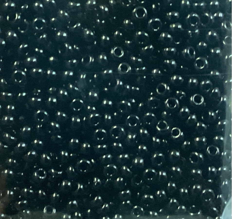 (Loose) Czech Seed Bead 11/0 Opaque Black