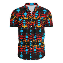 Load image into Gallery viewer, 49DZINE Button Up Dress Shirt- Black Fire
