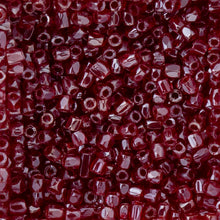 Load image into Gallery viewer, (Czech Seed Bead 9/0 3Cut Vial) Transparent Red Luster
