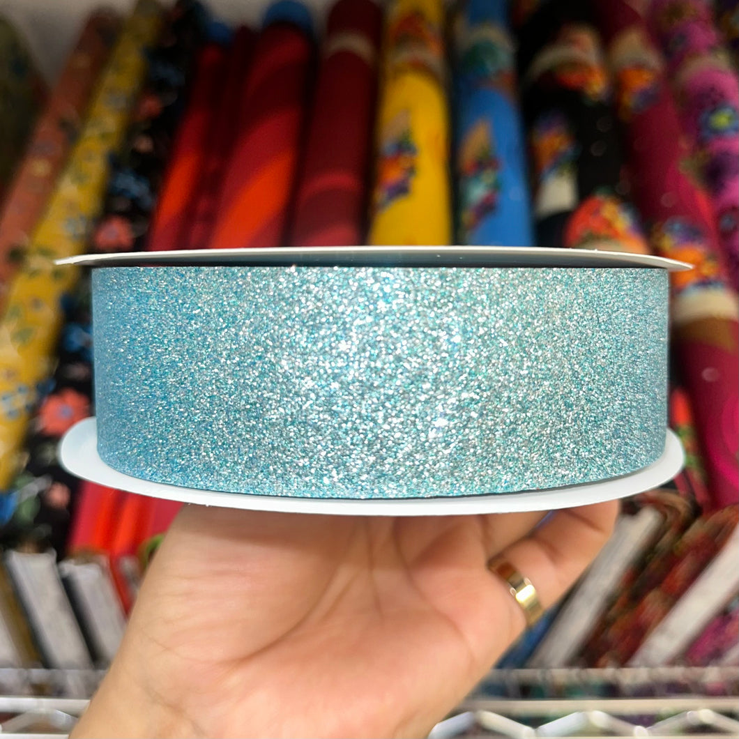 Sparkle Ribbon (Per Meter): Turquoise