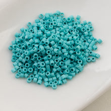 Load image into Gallery viewer, 11/0 Cylin Bead Matte - Opaque Turquoise Green
