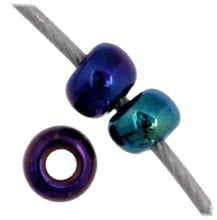 Load image into Gallery viewer, (Vial Czech Seed Bead Size 11/0) Opaque Navy Blue AB
