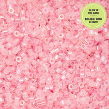 Load image into Gallery viewer, 11/0 Cylin Bead Glow in Dark AB - Pink
