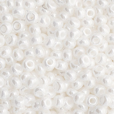 11/0 Seedbead White Luster Opaque