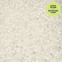 Load image into Gallery viewer, 11/0 Cylin Bead Glow In The Dark-White to Sky
