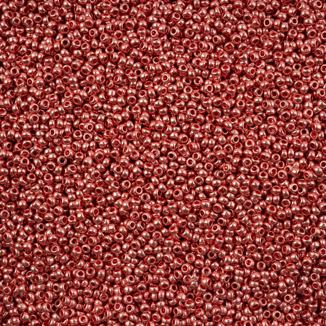 11/0 Seedbead Metallic Red Dyed Crystal