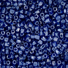 Load image into Gallery viewer, (Czech Seed Bead 9/0 3Cut Vial) Transparent Dark Blue Luster
