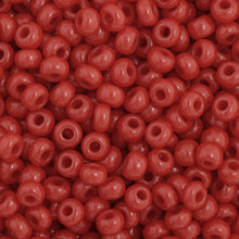 Load image into Gallery viewer, 11/0 Seedbead Opaque Dark Red
