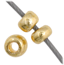 Load image into Gallery viewer, 11/0 Seedbead Metallic Lt Gold Solgel
