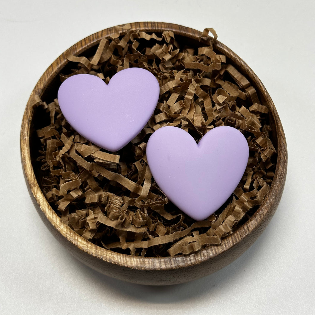 Lavender Matt Heart Cab (1-piece)