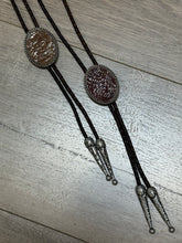 Load image into Gallery viewer, Bolo Tie - Brown Salmon Skin
