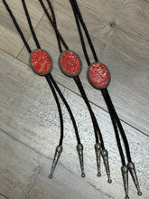 Load image into Gallery viewer, Bolo Tie - Red Salmon Skin
