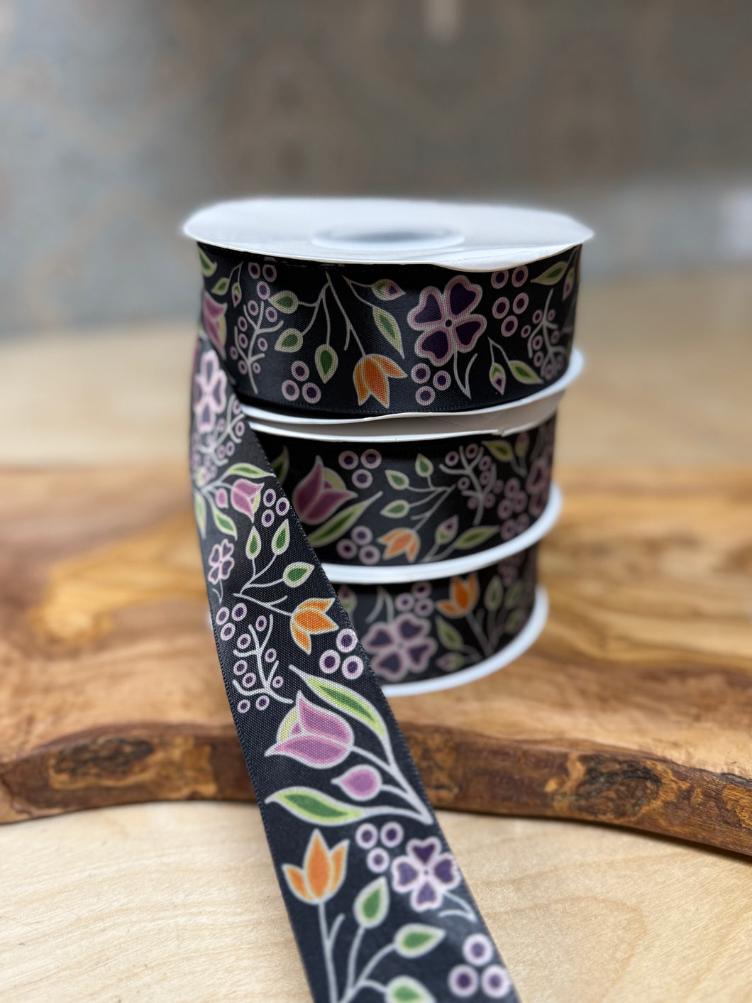 Renata Meconse Fall Ribbon - Floral Black