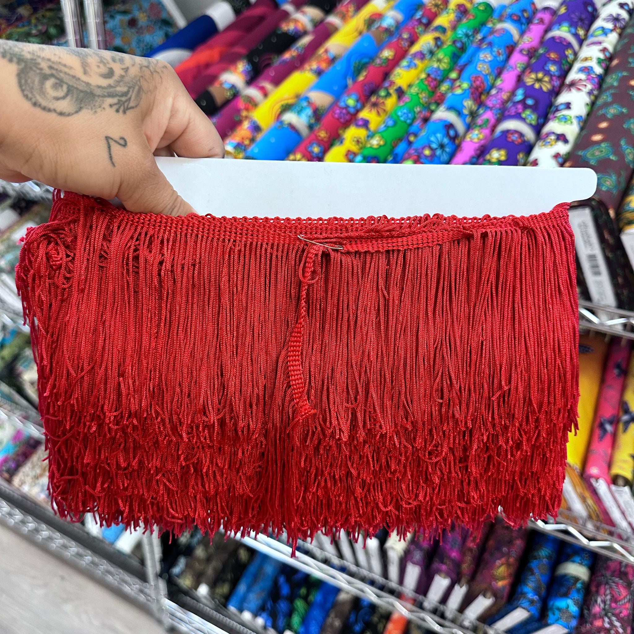 Red sale Fringe Weaving