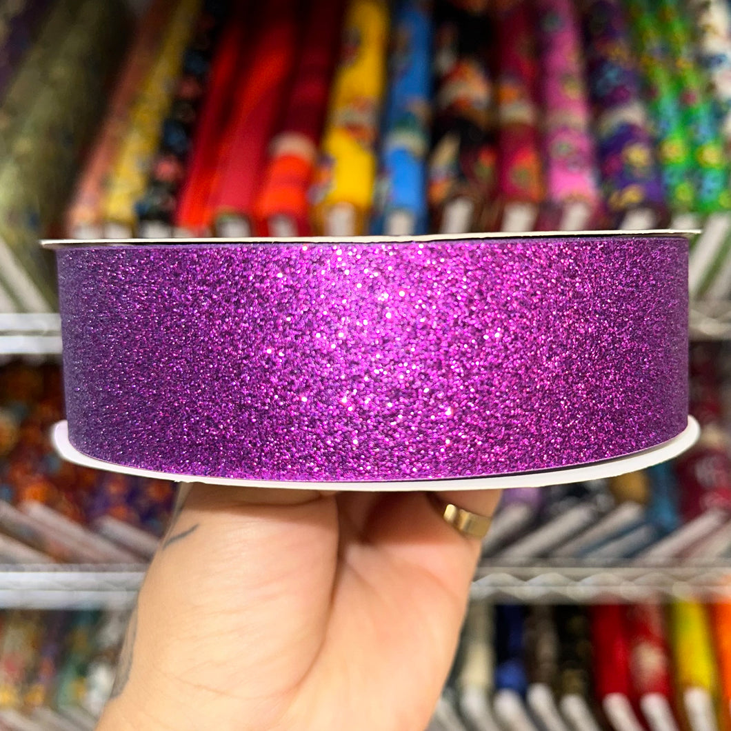 Sparkle Ribbon 50 yard Spool: Purple