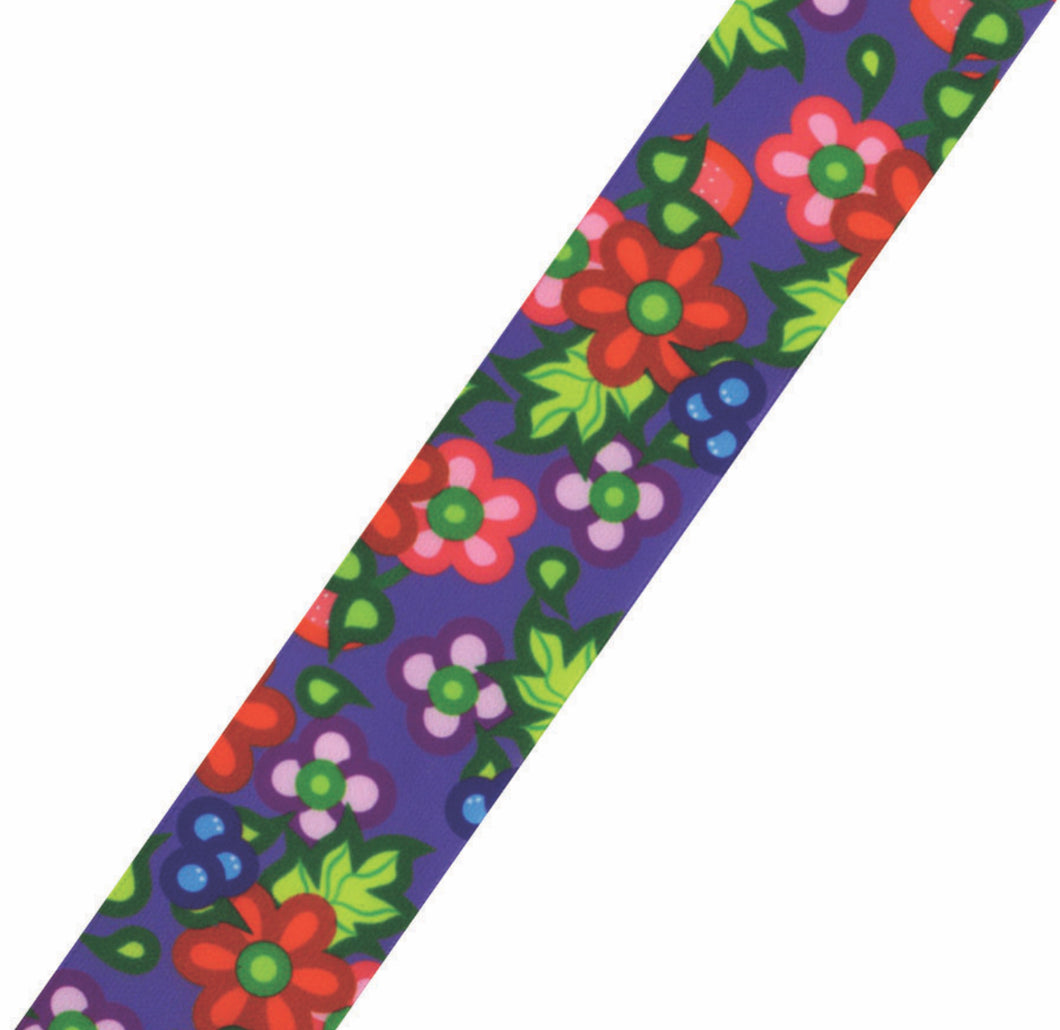 Ribbon/m (Kokum Flowers) - Purple