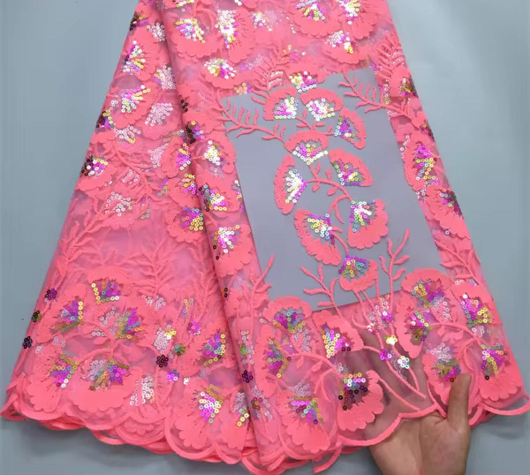 Lace - 3724 - Pink (PER/YARD)