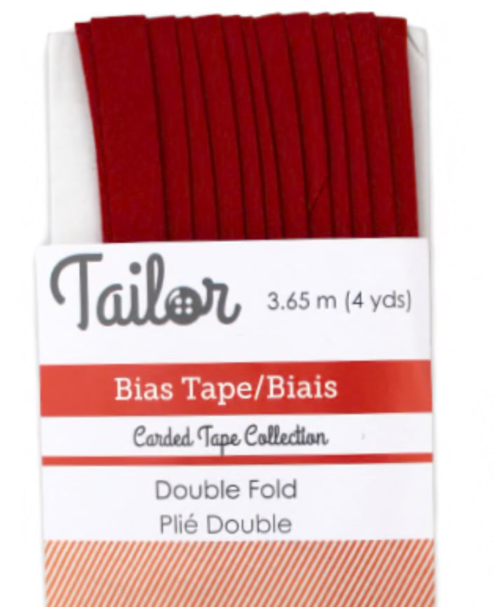 1/4” BIAS TAPE DOUBLE FOLD - Red