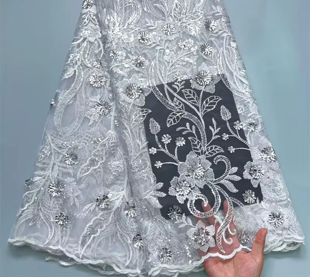 Lace - 3847 - White (PER/YARD)