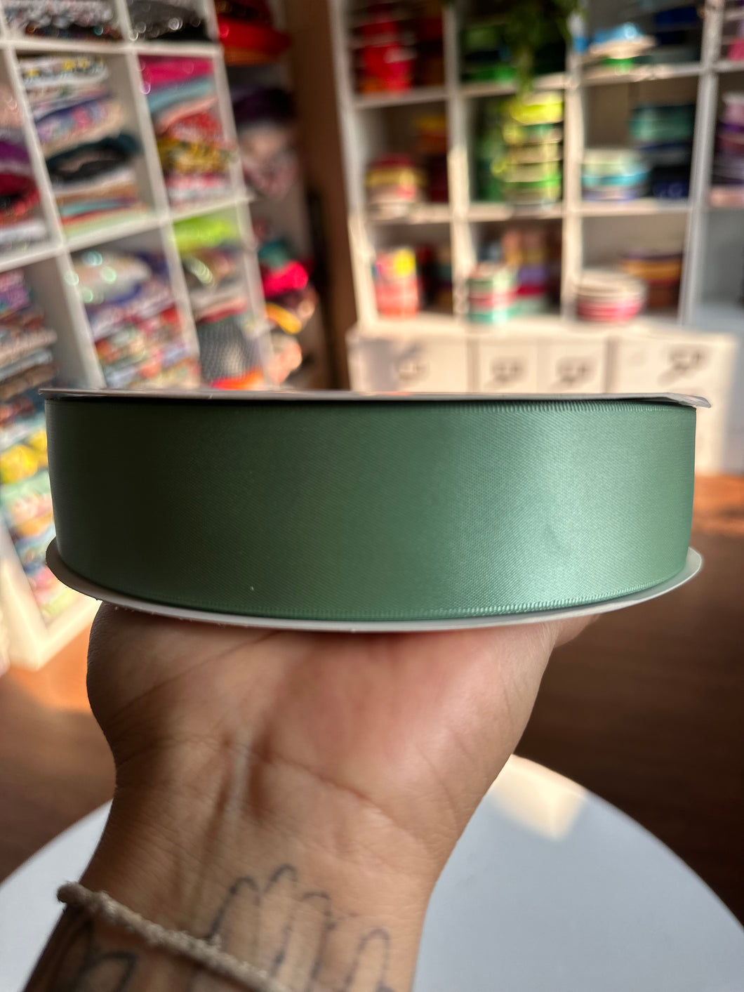 Ribbon (by the Meter): Sage Green