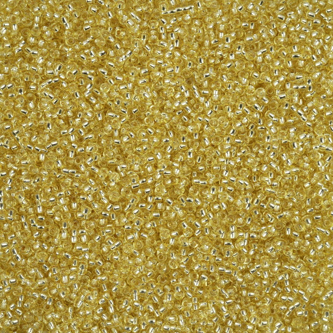 11/0 Seedbead S/L Yellow Dyed Crystal
