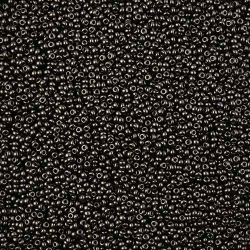 11/0 Seedbead Jet Terra Pearl Grey