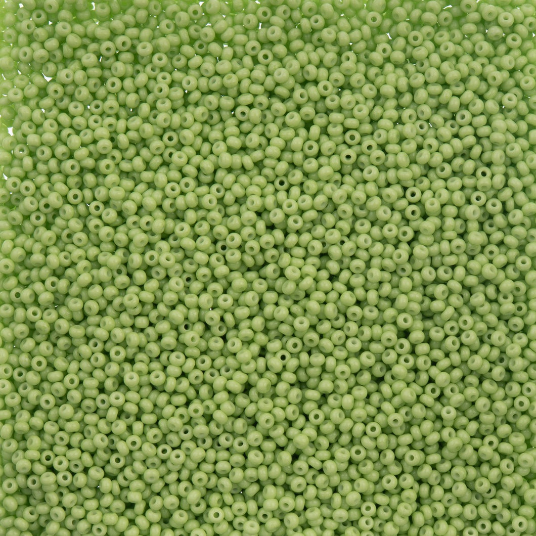 11/0 Seedbead Chalk Dyed Solgel Green