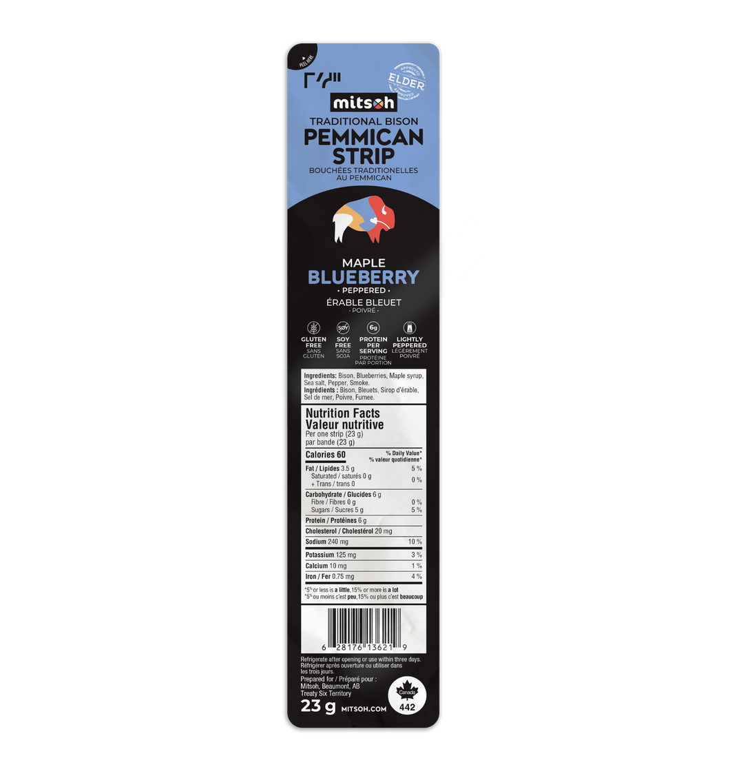 (Canada Only) Pemmican Strips - Maple blueberry