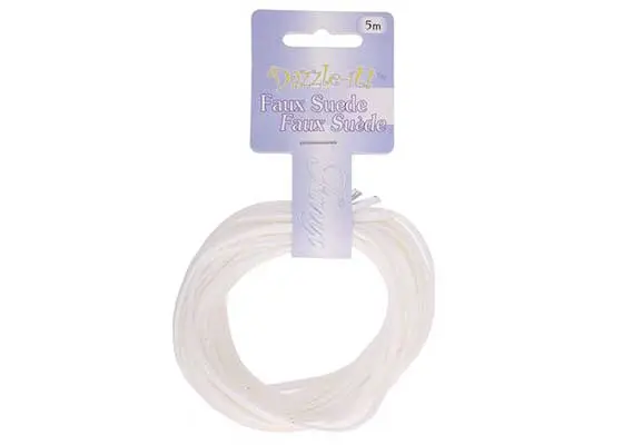 White Faux Suede (5m)