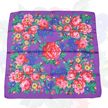 Load image into Gallery viewer, (30x30) Silk Touch Purple Kokum Scarf
